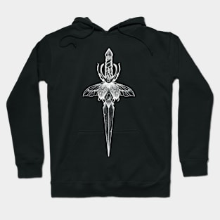 Dagger and Beetle (white version) Hoodie